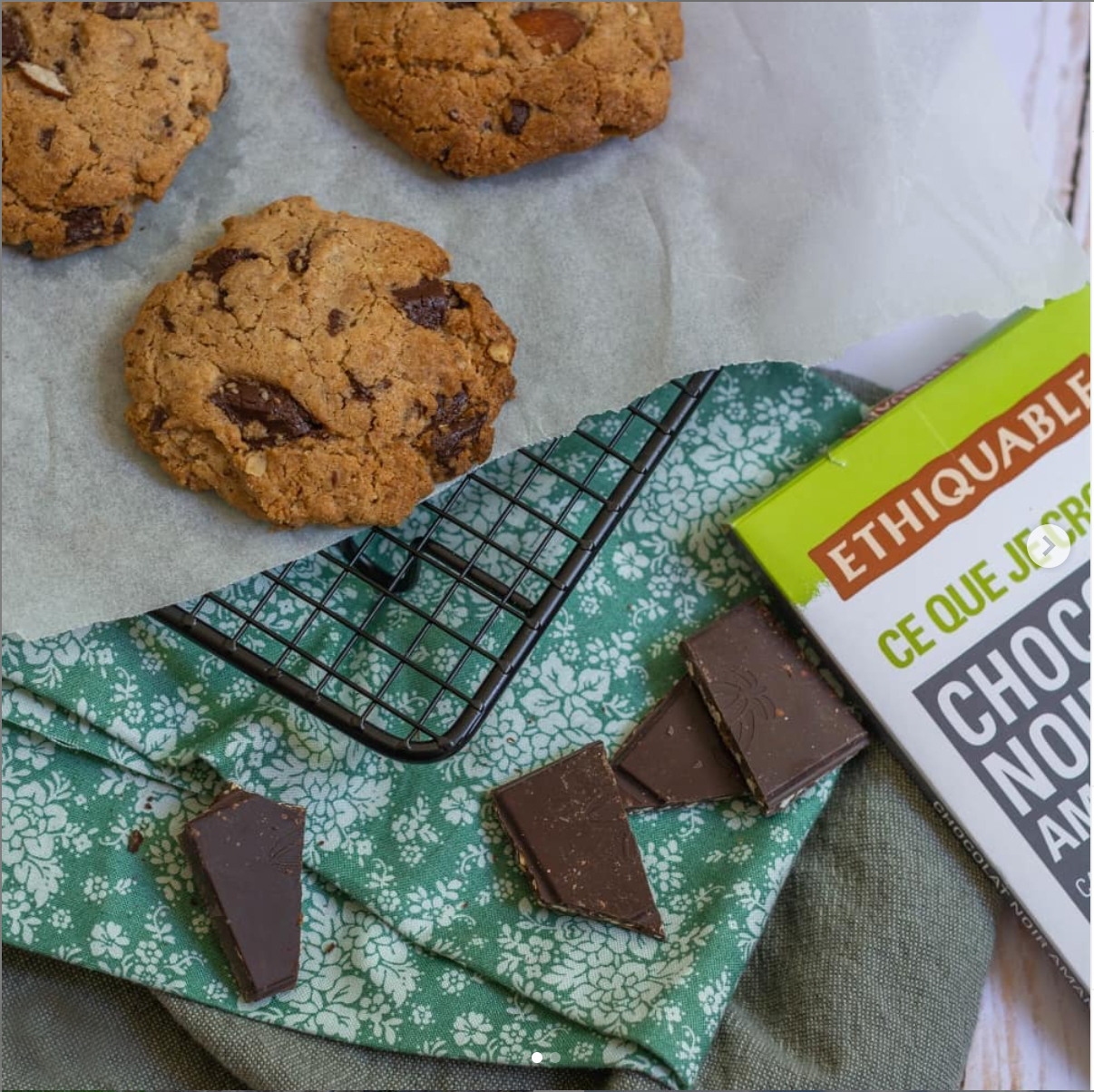 Cookies croquant fondant chocolat sans gluten