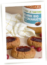 Biscuits vegan cacahuètes et groseille