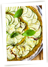 Tarte courgette curry sans gluten