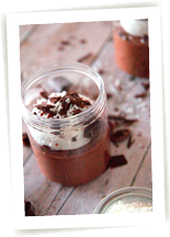 Verrine chocolat et mouse de coco