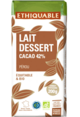 chocolat lait dessert ethiquable bio équitable 42%