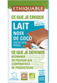 chocolat au lait noix de coco equitable bio ethiquable france