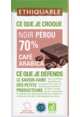 Chocolat noir cafe arabica 70% de cacao