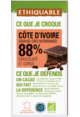 Chocolat noir 88% de cacao Cote d'Ivoire grand cru M'Brimbo équitable et bio Chocolat noir 88% de cacao Cote d'Ivoire grand cru M'Brimbo