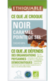 Chocolat noir caramel pointe de sel 65% de cacao equitable et bio Chocolat noir caramel pointe de sel 65% de cacao